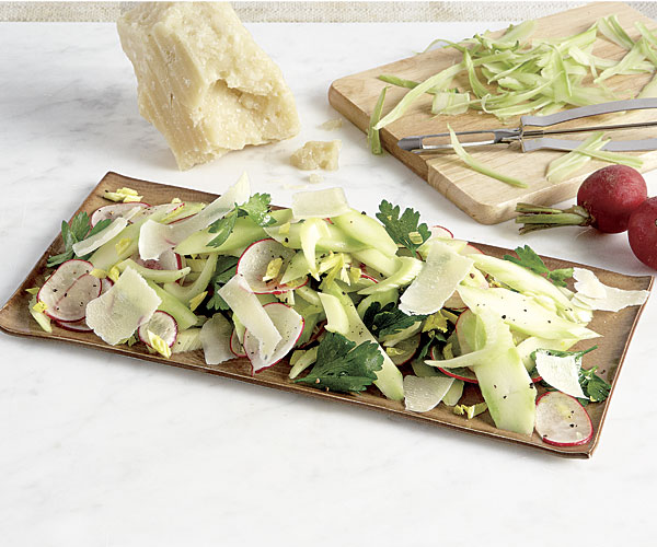 Broccoli Stalk, Celery, and Radish Salad
